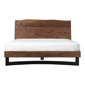 Moe's Bent Queen Size Bed in Natural Acacia