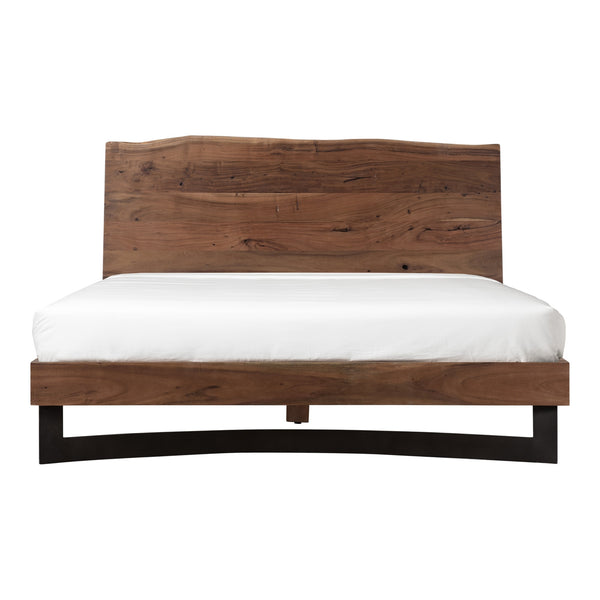 Moe's Bent Queen Size Bed in Natural Acacia