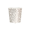 OVAL WASTEBASKET SLVR/CREAM