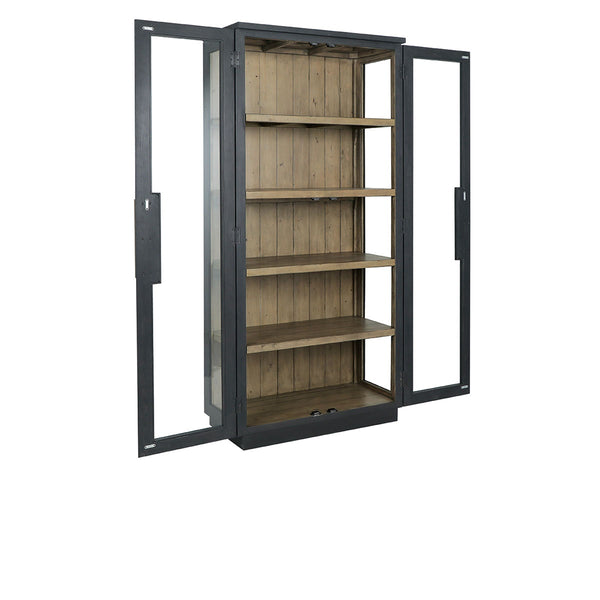 Larson Solid Wood Cabinet with Glass Windows