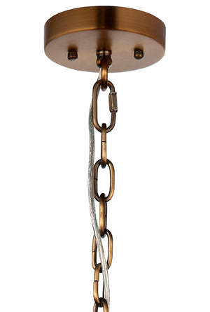 Scalloped 1-Light Pendant, Raffia