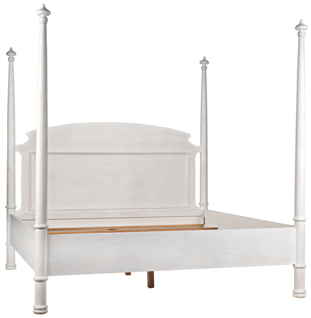Eastern King New Douglas Mahogany Bed in White Washed Finish
