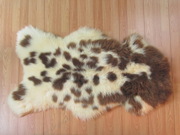 Wooly Milk Chocolate Spotted Sheepskin