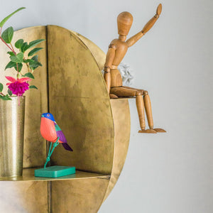 Puzzle Wall Shelf - Antique Brass