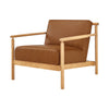 Arnold Faux Leather Accent Arm Chair, Casa Caramel