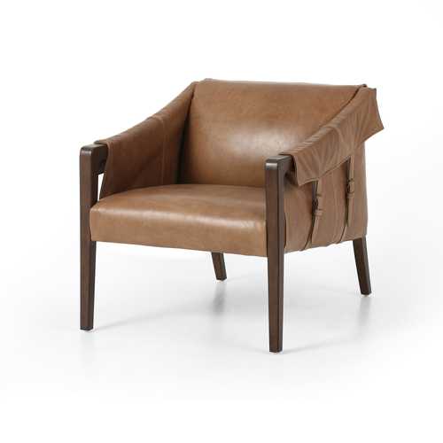 Bauer Leather Chair Warm Taupe Dakota, Taupe Leather Chair